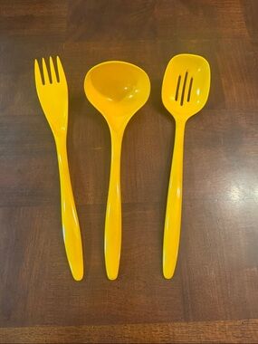 Vintage Hutzler Melamine Kitchen Utensils Slotted Spoon Fork Cooking